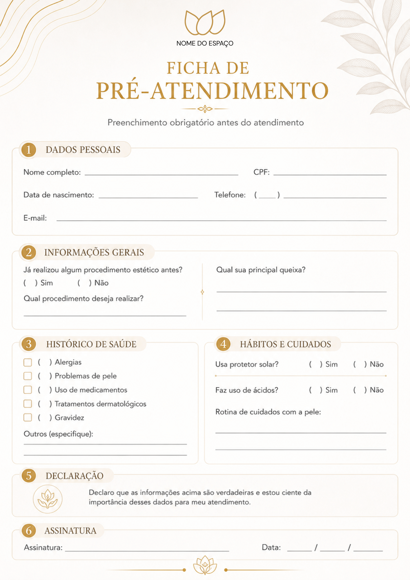 Ficha Pré-Atendimento Digital